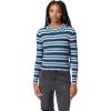 image:imageCircus NY Womens Striped 2nd Layer Mock Neck SweaterMoroccan Blue Stripe