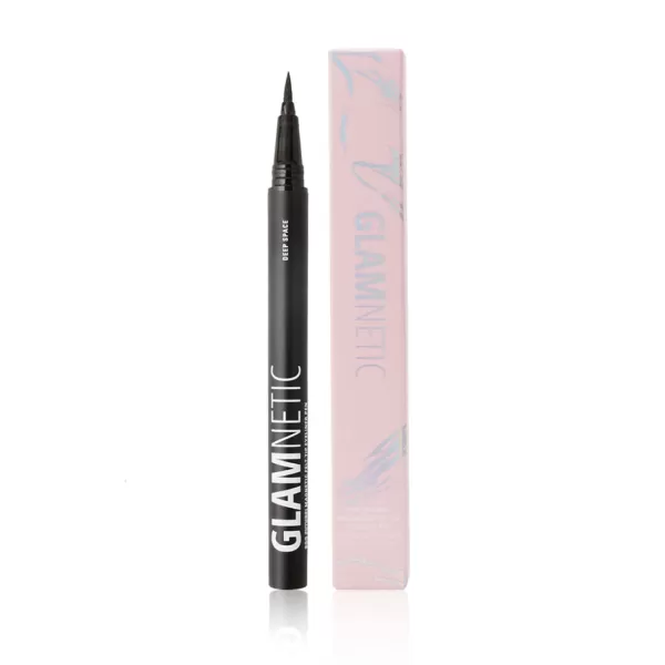 Glamnetic Felt Tip Magnetic Eyeliner - Deep Space 0.025 fl oz | Soo Future! Black Waterproof Liquid Liner, All-Day Hold for Magnetic Eyelashes, Sweatproof, Paraben-Free