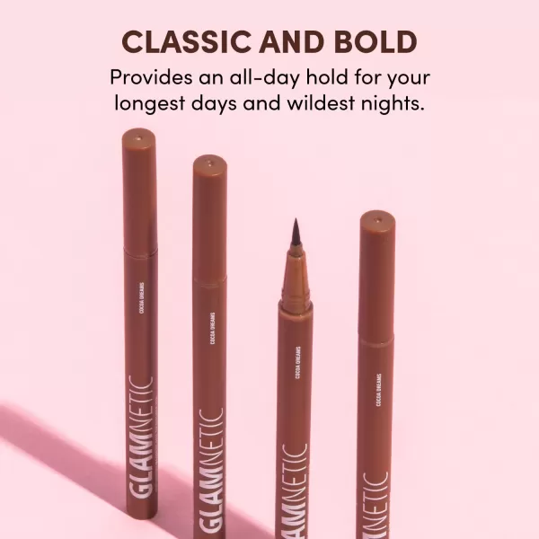 Glamnetic Felt Tip Magnetic Eyeliner - Deep Space 0.025 fl oz | Soo Future! Black Waterproof Liquid Liner, All-Day Hold for Magnetic Eyelashes, Sweatproof, Paraben-Free