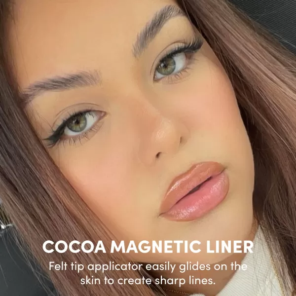 Glamnetic Felt Tip Magnetic Eyeliner - Deep Space 0.025 fl oz | Soo Future! Black Waterproof Liquid Liner, All-Day Hold for Magnetic Eyelashes, Sweatproof, Paraben-Free