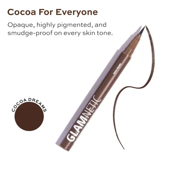 Glamnetic Felt Tip Magnetic Eyeliner - Deep Space 0.025 fl oz | Soo Future! Black Waterproof Liquid Liner, All-Day Hold for Magnetic Eyelashes, Sweatproof, Paraben-Free