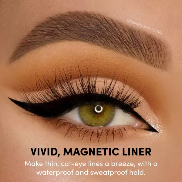 Glamnetic Felt Tip Magnetic Eyeliner - Deep Space 0.025 fl oz | Soo Future! Black Waterproof Liquid Liner, All-Day Hold for Magnetic Eyelashes, Sweatproof, Paraben-Free