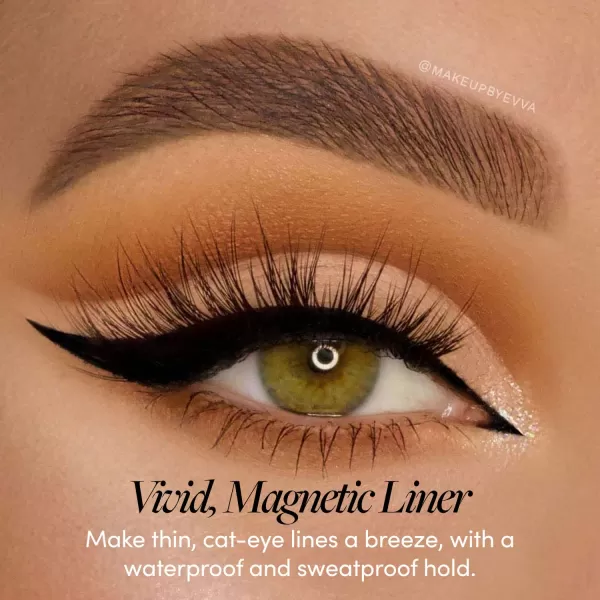 Glamnetic Felt Tip Magnetic Eyeliner - Deep Space 0.025 fl oz | Soo Future! Black Waterproof Liquid Liner, All-Day Hold for Magnetic Eyelashes, Sweatproof, Paraben-Free