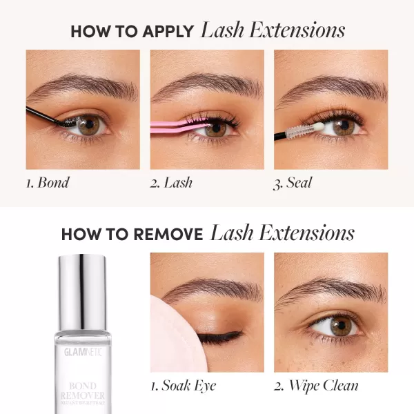Glamnetic Lash Extension Kit Refill | Lucky Lash Clusters | Professional At Home False Eyelash Extension Kit | Salon-Quality, High Volume, Faux Mink Lashes