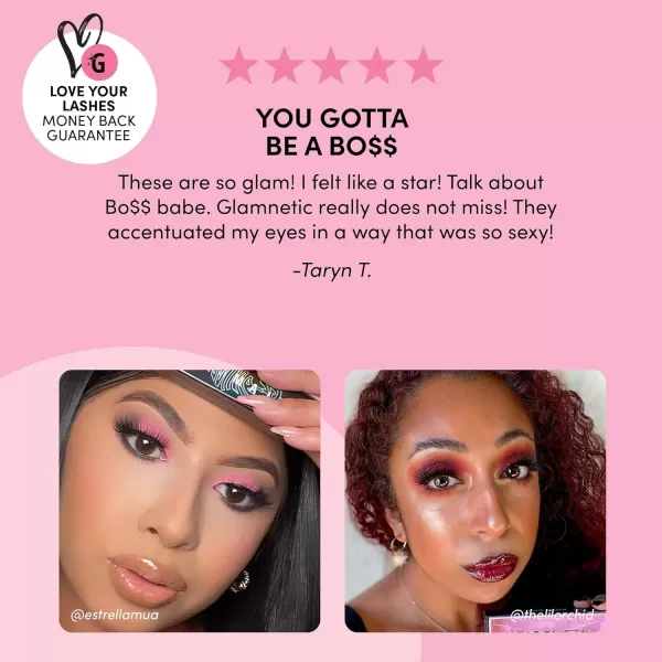 Glamnetic Magnetic Eyelashes - VIP | Long Magnetic Lashes, 60 Wears Reusable High Volume Faux Mink Lashes, Dramatic, Round - 1 Pair