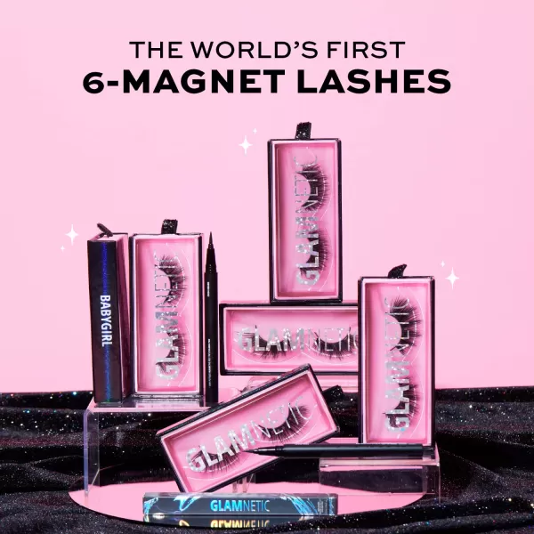 Glamnetic Magnetic Eyelashes - VIP | Long Magnetic Lashes, 60 Wears Reusable High Volume Faux Mink Lashes, Dramatic, Round - 1 Pair
