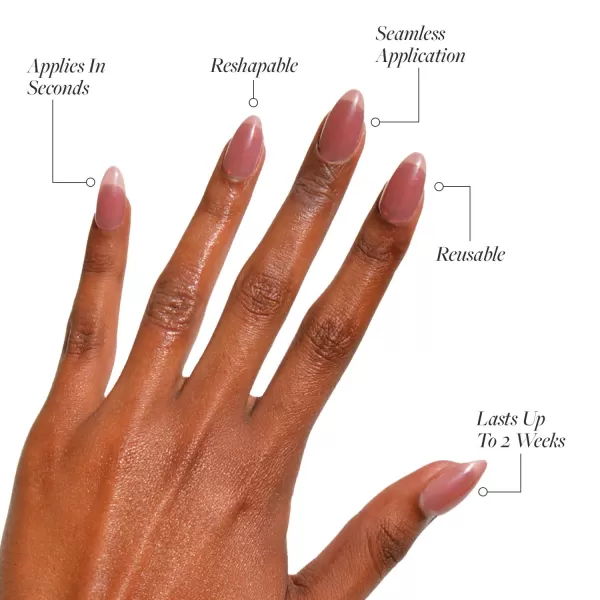 Glamnetic Press On Nails - Bubble Gum Glaze | Short Almond Pink French Tip Nails with a Glaze Finish | 15 Sizes - 30 Nail Kit with Glue