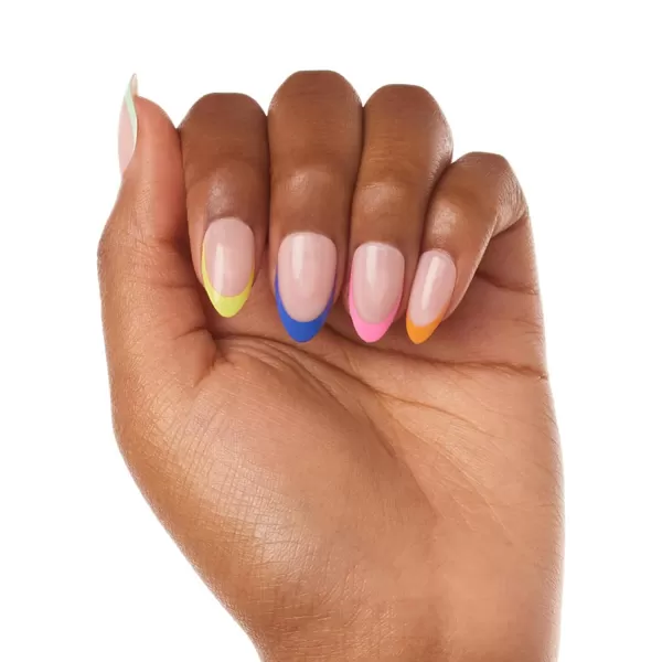 Glamnetic Press On Nails - Bubble Gum Glaze | Short Almond Pink French Tip Nails with a Glaze Finish | 15 Sizes - 30 Nail Kit with Glue