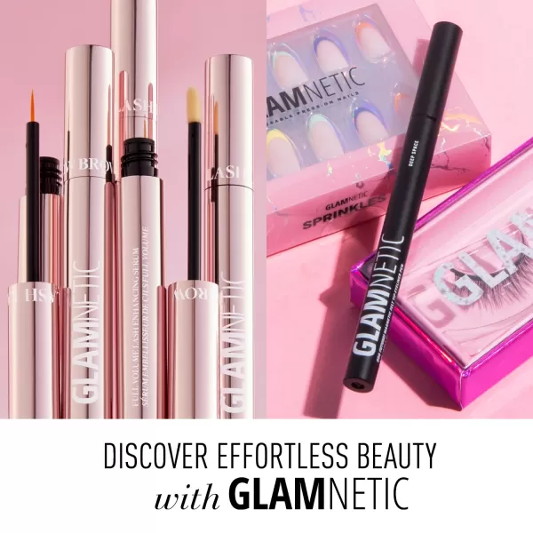 Glamnetic Press On Nails - Bubble Gum Glaze | Short Almond Pink French Tip Nails with a Glaze Finish | 15 Sizes - 30 Nail Kit with Glue