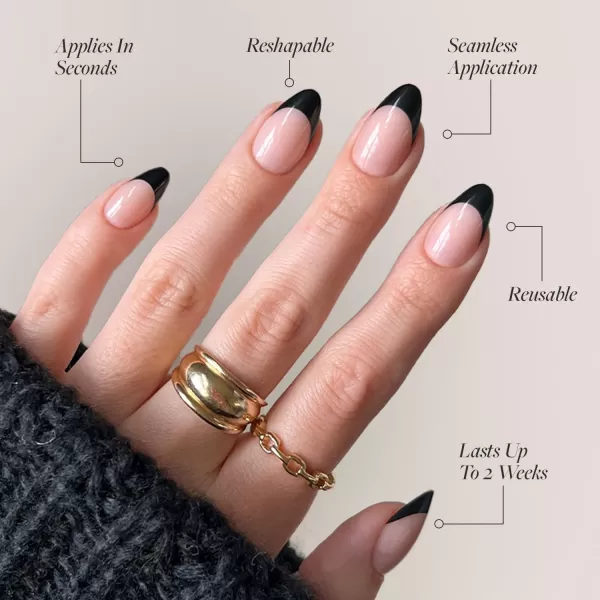 Glamnetic Press On Nails - Bubble Gum Glaze | Short Almond Pink French Tip Nails with a Glaze Finish | 15 Sizes - 30 Nail Kit with Glue