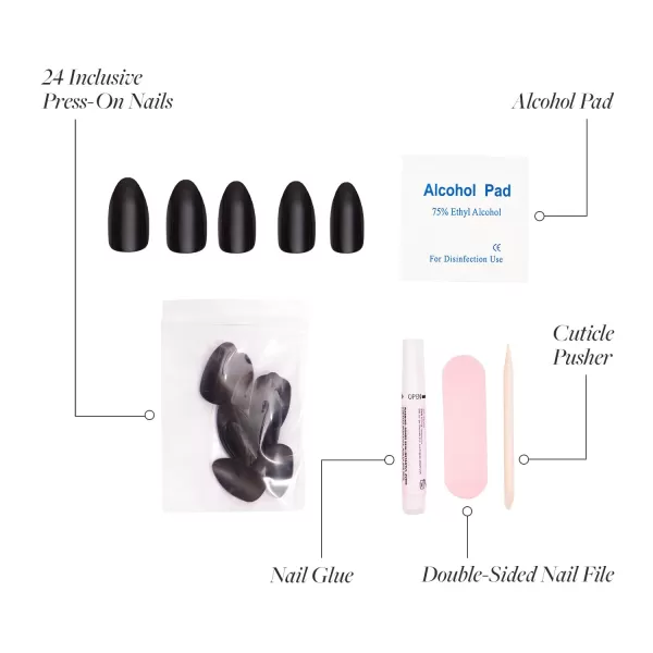 Glamnetic Press On Nails - Bubble Gum Glaze | Short Almond Pink French Tip Nails with a Glaze Finish | 15 Sizes - 30 Nail Kit with Glue
