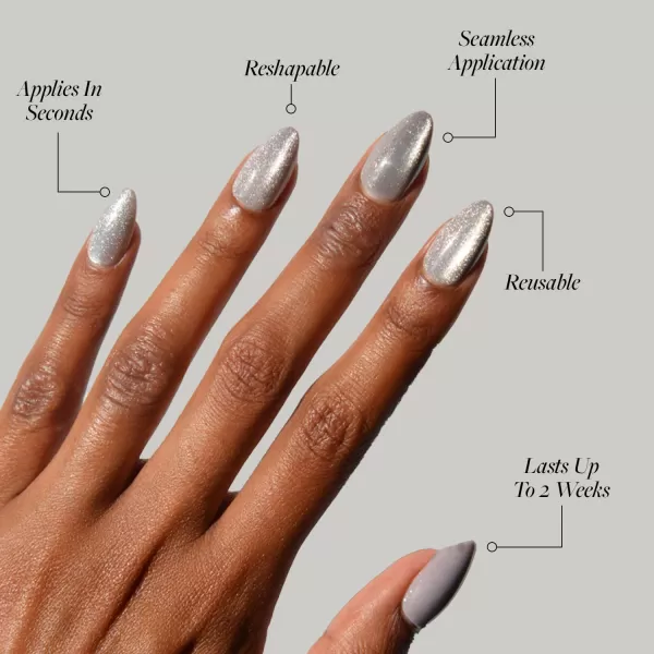 Glamnetic Press On Nails - Bubble Gum Glaze | Short Almond Pink French Tip Nails with a Glaze Finish | 15 Sizes - 30 Nail Kit with Glue