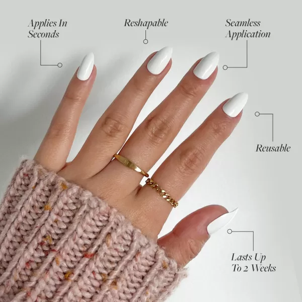 Glamnetic Press On Nails - Bubble Gum Glaze | Short Almond Pink French Tip Nails with a Glaze Finish | 15 Sizes - 30 Nail Kit with Glue