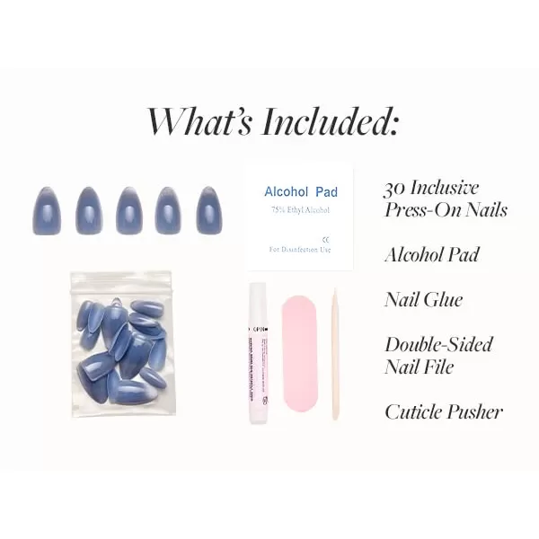 Glamnetic Press On Nails - Bubble Gum Glaze | Short Almond Pink French Tip Nails with a Glaze Finish | 15 Sizes - 30 Nail Kit with Glue