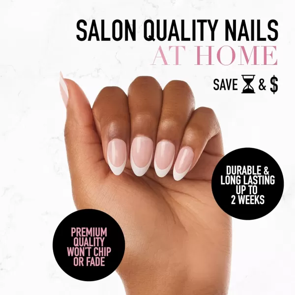 Glamnetic Press On Nails - Fairy Dust | Short Oval Beige-Pink Nails with a Mesmerizing Metallic Finish | 15 Sizes - 30 Nail Kit with Glue