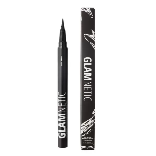 Glamnetic Felt Tip Magnetic Eyeliner - Deep Space 0.025 fl oz | Soo Future! Black Waterproof Liquid Liner, All-Day Hold for Magnetic Eyelashes, Sweatproof, Paraben-Free