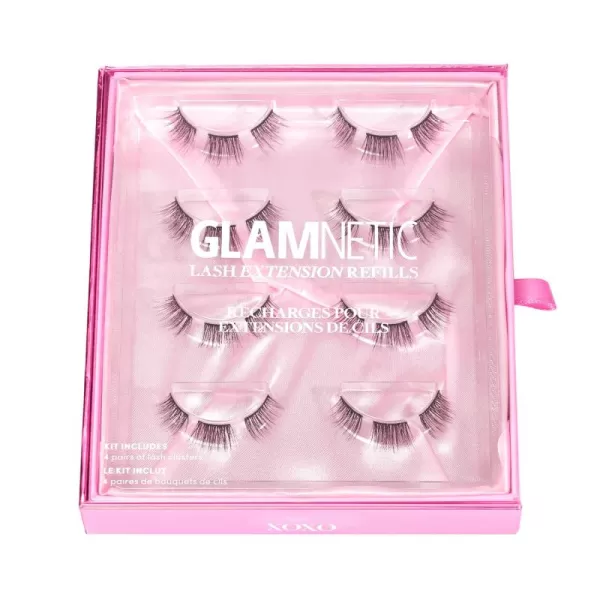 Glamnetic Lash Extension Kit Refill | Lucky Lash Clusters | Professional At Home False Eyelash Extension Kit | Salon-Quality, High Volume, Faux Mink Lashes