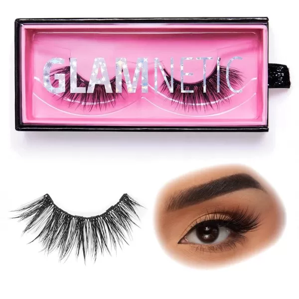 Glamnetic Magnetic Eyelashes - VIP | Long Magnetic Lashes, 60 Wears Reusable High Volume Faux Mink Lashes, Dramatic, Round - 1 Pair