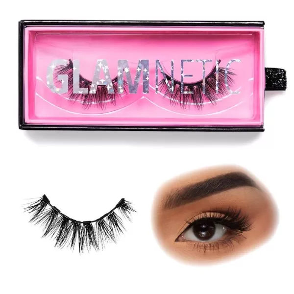 Glamnetic Magnetic Eyelashes - VIP | Long Magnetic Lashes, 60 Wears Reusable High Volume Faux Mink Lashes, Dramatic, Round - 1 Pair
