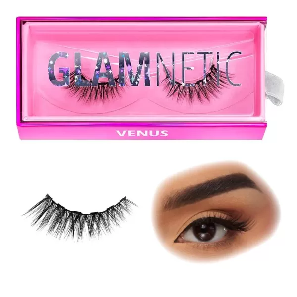 Glamnetic Magnetic Eyelashes - VIP | Long Magnetic Lashes, 60 Wears Reusable High Volume Faux Mink Lashes, Dramatic, Round - 1 Pair