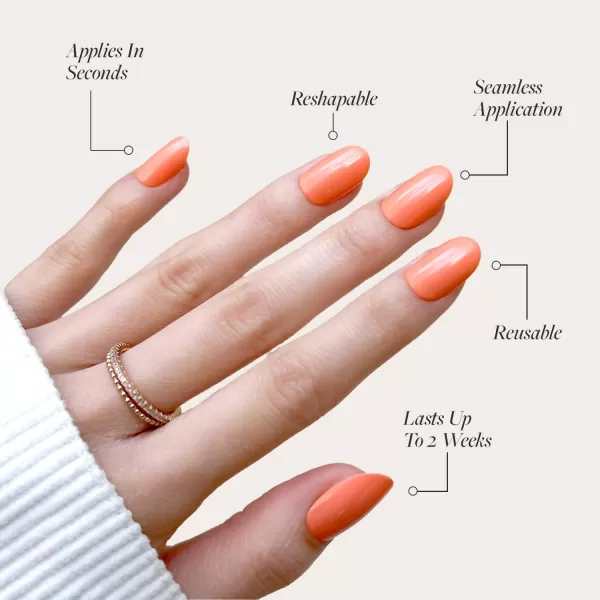 Glamnetic Press On Nails - Think Pink Solid Opaque Light Pastel Pink Short Oval False Nails, Reusable Stick On Fake Nails with Glue | Salon Quality | 15 Sizes - 30 Nail Kit