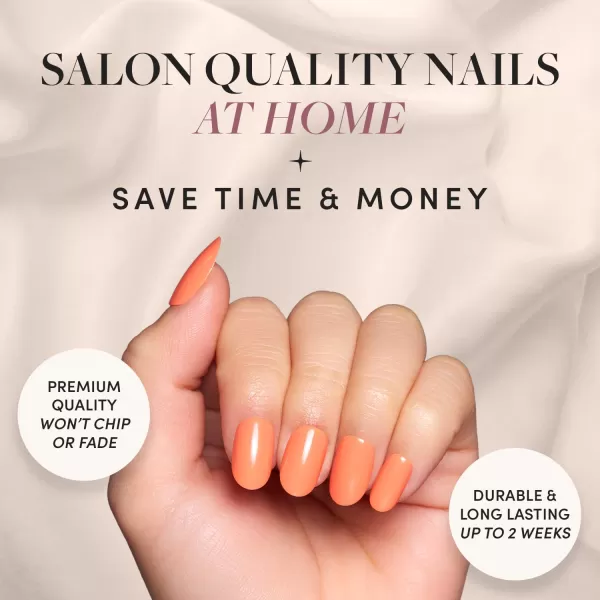 Glamnetic Press On Nails - Think Pink Solid Opaque Light Pastel Pink Short Oval False Nails, Reusable Stick On Fake Nails with Glue | Salon Quality | 15 Sizes - 30 Nail Kit