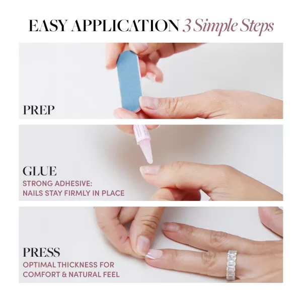 Glamnetic Press On Nails - Think Pink Solid Opaque Light Pastel Pink Short Oval False Nails, Reusable Stick On Fake Nails with Glue | Salon Quality | 15 Sizes - 30 Nail Kit