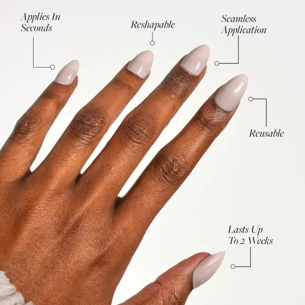 Glamnetic Press On Nails - Think Pink Solid Opaque Light Pastel Pink Short Oval False Nails, Reusable Stick On Fake Nails with Glue | Salon Quality | 15 Sizes - 30 Nail Kit