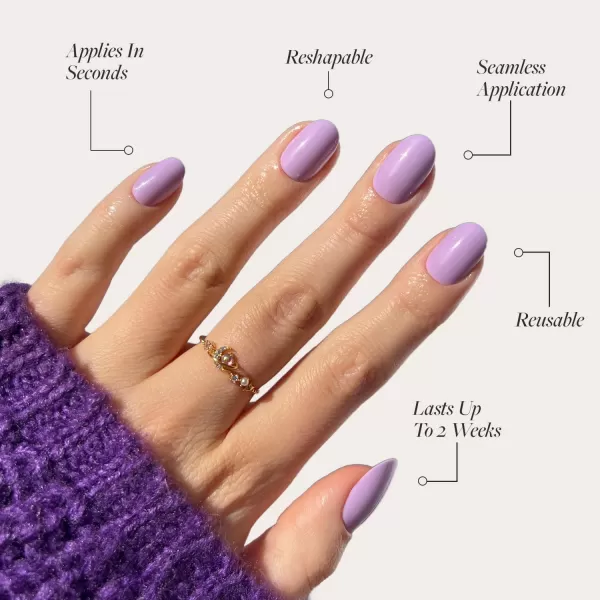 Glamnetic Press On Nails - Think Pink Solid Opaque Light Pastel Pink Short Oval False Nails, Reusable Stick On Fake Nails with Glue | Salon Quality | 15 Sizes - 30 Nail Kit