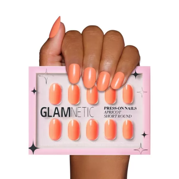 Glamnetic Press On Nails - Think Pink Solid Opaque Light Pastel Pink Short Oval False Nails, Reusable Stick On Fake Nails with Glue | Salon Quality | 15 Sizes - 30 Nail Kit