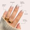 imageGlamnetic Press On Nails  Cloud 9  Jelly UV Finish Medium Pointed Almond Shape Reusable Pink Nail Kit in 15 Sizes SemiTransparent  30 Nail Kit with GlueCreamer