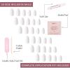 imageGlamnetic Press On Nails  Cloud 9  Jelly UV Finish Medium Pointed Almond Shape Reusable Pink Nail Kit in 15 Sizes SemiTransparent  30 Nail Kit with GlueAngel