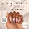 imageGlamnetic Press On Nails  Cloud 9  Jelly UV Finish Medium Pointed Almond Shape Reusable Pink Nail Kit in 15 Sizes SemiTransparent  30 Nail Kit with GlueSprinkles