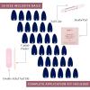 imageGlamnetic Press On Nails  Cloud 9  Jelly UV Finish Medium Pointed Almond Shape Reusable Pink Nail Kit in 15 Sizes SemiTransparent  30 Nail Kit with GlueMidnight Blue