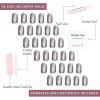 imageGlamnetic Press On Nails  Cloud 9  Jelly UV Finish Medium Pointed Almond Shape Reusable Pink Nail Kit in 15 Sizes SemiTransparent  30 Nail Kit with GlueGalactic
