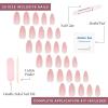 imageGlamnetic Press On Nails  Cloud 9  Jelly UV Finish Medium Pointed Almond Shape Reusable Pink Nail Kit in 15 Sizes SemiTransparent  30 Nail Kit with GlueCloud 9