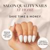 imageGlamnetic Press On Nails  Cloud 9  Jelly UV Finish Medium Pointed Almond Shape Reusable Pink Nail Kit in 15 Sizes SemiTransparent  30 Nail Kit with GlueAngel