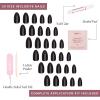 imageGlamnetic Press On Nails  Cloud 9  Jelly UV Finish Medium Pointed Almond Shape Reusable Pink Nail Kit in 15 Sizes SemiTransparent  30 Nail Kit with GlueBoba