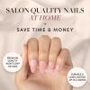 imageGlamnetic Press On Nails  Cloud 9  Jelly UV Finish Medium Pointed Almond Shape Reusable Pink Nail Kit in 15 Sizes SemiTransparent  30 Nail Kit with GlueCloud 9