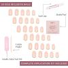 imageGlamnetic Press On Nails  Lilac Gray  Opaque Pale Light Lilac Gray Short Squoval False Nails Reusable Stick On Fake Nails with Glue  Salon Quality  15 Sizes  30 Nail Kit2Goal Digger
