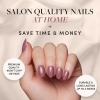 imageGlamnetic Press On Nails  Lilac Gray  Opaque Pale Light Lilac Gray Short Squoval False Nails Reusable Stick On Fake Nails with Glue  Salon Quality  15 Sizes  30 Nail Kit4Fall Mauve
