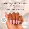 imageGlamnetic Press On Nails  Lilac Gray  Opaque Pale Light Lilac Gray Short Squoval False Nails Reusable Stick On Fake Nails with Glue  Salon Quality  15 Sizes  30 Nail KitWild Card