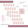imageGlamnetic Press On Nails  Lilac Gray  Opaque Pale Light Lilac Gray Short Squoval False Nails Reusable Stick On Fake Nails with Glue  Salon Quality  15 Sizes  30 Nail KitBlueberry Icing