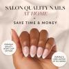 imageGlamnetic Press On Nails  Lilac Gray  Opaque Pale Light Lilac Gray Short Squoval False Nails Reusable Stick On Fake Nails with Glue  Salon Quality  15 Sizes  30 Nail Kit1Ma Damn