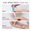imageGlamnetic Press On Nails  Lilac Gray  Opaque Pale Light Lilac Gray Short Squoval False Nails Reusable Stick On Fake Nails with Glue  Salon Quality  15 Sizes  30 Nail Kit3Hailey