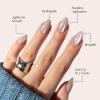 imageGlamnetic Press On Nails  Lilac Gray  Opaque Pale Light Lilac Gray Short Squoval False Nails Reusable Stick On Fake Nails with Glue  Salon Quality  15 Sizes  30 Nail KitSelenite