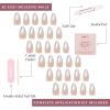 imageGlamnetic Press On Nails  Lilac Gray  Opaque Pale Light Lilac Gray Short Squoval False Nails Reusable Stick On Fake Nails with Glue  Salon Quality  15 Sizes  30 Nail KitPolar Night
