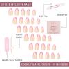 imageGlamnetic Press On Nails  Lilac Gray  Opaque Pale Light Lilac Gray Short Squoval False Nails Reusable Stick On Fake Nails with Glue  Salon Quality  15 Sizes  30 Nail KitBubble Gum Glaze