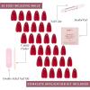 imageGlamnetic Press On Nails  Lilac Gray  Opaque Pale Light Lilac Gray Short Squoval False Nails Reusable Stick On Fake Nails with Glue  Salon Quality  15 Sizes  30 Nail KitClassic Red