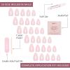 imageGlamnetic Press On Nails  Lilac Gray  Opaque Pale Light Lilac Gray Short Squoval False Nails Reusable Stick On Fake Nails with Glue  Salon Quality  15 Sizes  30 Nail KitHeavenly